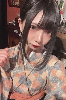 アキバで和装美女とシーシャ♪うさぎつねが熱い!!